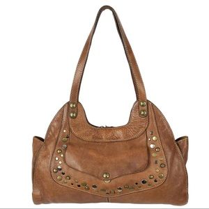 Patricia Nash Veg Tan Vintage Washed Ergo Satchel